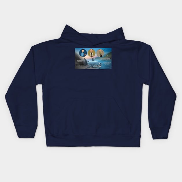 Jaws Movie Quotes Kids Hoodie by JimDeFazioPhotography